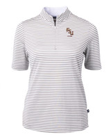 Florida State Seminoles Alumni Cutter & Buck Virtue Eco Pique Stripe Recycled Womens Top POL_MANN_HG 