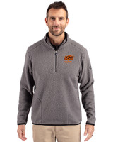Oklahoma State Cowboys Alumni Cutter & Buck Cascade Eco Fleece Mens Quarter Zip Jacket EGBL_PRO_HG 