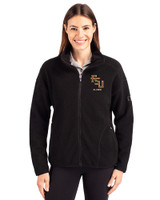 Florida State Seminoles Alumni Cutter & Buck Cascade Eco Fleece Womens Full Zip Jacket Black Front