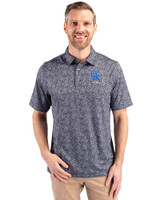 Kentucky Wildcats Alumni Cutter & Buck Pike Constellation Print Stretch Mens Polo Black Front