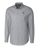 Penn State Nittany Lions Alumni Cutter & Buck Stretch Oxford Mens Long Sleeve Dress Shirt Charcoal Mannequin