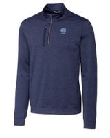 North Carolina Tar Heels Alumni Cutter & Buck Stealth Heathered Quarter Zip Mens Pullover LYN_MANN_HG 1