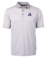 Chicago White Sox Cooperstown Cutter & Buck Virtue Eco Pique Micro Stripe Recycled Mens Polo POLWH_MANN_HG 1