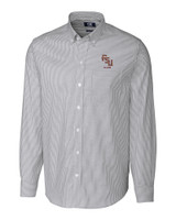 Florida State Seminoles Alumni Cutter & Buck Stretch Oxford Stripe Mens Big and Tall Long Sleeve Dress Shirt CC_MANN_HG 1