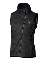Florida State Seminoles Alumni Cutter & Buck Mainsail Sweater Knit Womens Asymmetrical Vest CCH_MANN_HG 