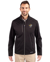 Missouri Tigers Alumni Cutter & Buck Evoke Softshell Recycled Full Zip Mens Jacket Black Front