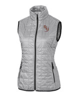 Florida State Seminoles Alumni Cutter & Buck Rainier PrimaLoft® Womens Eco Insulated Full Zip Puffer Vest POL_MANN_HG 1