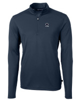 Penn State Nittany Lions Alumni Cutter & Buck Virtue Eco Pique Recycled Quarter Zip Mens Pullover NVBU_MANN_HG 