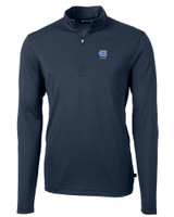 North Carolina Tar Heels Alumni Cutter & Buck Virtue Eco Pique Recycled Quarter Zip Mens Pullover NVBU_MANN_HG 1