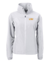 LSU Tigers Alumni Cutter & Buck Charter Eco Recycled Womens Full-Zip Jacket POL_MANN_HG 1