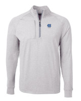 North Carolina Tar Heels Alumni Cutter & Buck Adapt Eco Knit Heather Mens Big & Tall Quarter Zip Pullover POH_MANN_HG 1