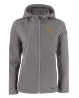 Florida State Seminoles Alumni Cutter & Buck Evoke Eco Softshell Recycled Full Zip Womens Jacket EG_MANN_HG 1