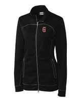 Greenville Drive Clique Helsa Performance Womens Full Zip Knit Jacket Black Mannequin