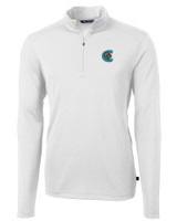 Charlotte Knights Cutter & Buck Virtue Eco Pique Recycled Quarter Zip Mens Big & Tall Pullover WH_MANN_HG 1
