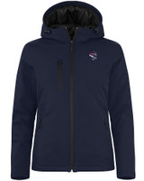 Binghamton Rumble Ponies Clique Equinox Insulated Womens Softshell Jacket Dark Navy Mannequin