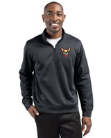 El Paso Chihuahuas Clique Lift Solution-dyed Performance Unisex Half Zip Sweatshirt Black Front
