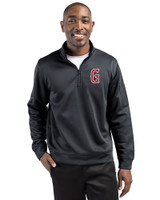Greenville Drive Clique Lift Eco Performance Half Zip Unisex Pullover Black Front