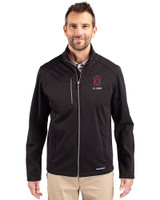 Ohio State Buckeyes Alumni Cutter & Buck Evoke Softshell Recycled Full Zip Mens Jacket Black Front