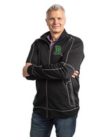 Dayton Dragons Clique Helsa Performance Mens Full Zip Knit Jacket Black Front
