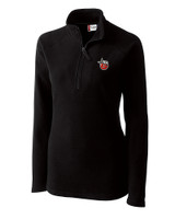 Fort Wayne TinCaps Clique Summit Performance Fleece Half Zip Womens Pullover Jacket Black Mannequin