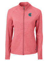 Charlotte Knights Cutter & Buck Adapt Eco Knit Heather Recycled Womens Full Zip CRH_MANN_HG 1