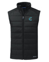 Charlotte Knights Cutter & Buck Evoke Hybrid Eco Softshell Recycled Mens Full Zip Vest BL_MANN_HG 1