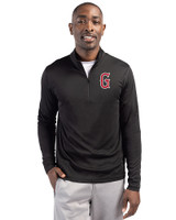 Greenville Drive Clique Spin Eco Performance Half Zip Mens Pullover Black Front