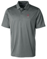 Ohio State Buckeyes Alumni Cutter & Buck Prospect Textured Stretch Mens Short Sleeve Polo EG_MANN_HG 1