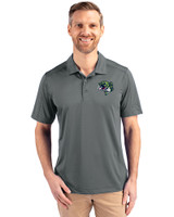 Gwinnett Stripers Cutter & Buck Prospect Eco Textured Stretch Recycled Mens Short Sleeve Polo Elemental Grey Front