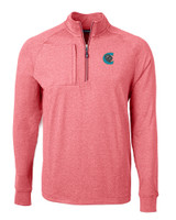 Charlotte Knights Cutter & Buck Adapt Eco Knit Heather Mens Big & Tall Quarter Zip Pullover CRH_MANN_HG 1