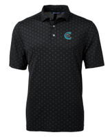 Charlotte Knights Cutter & Buck Virtue Eco Pique Tile Print Recycled Mens Big & Tall Polo WH_MANN_HG 1