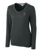 Ohio State Buckeyes Alumni Cutter & Buck Lakemont Tri-Blend Womens V-Neck Pullover Sweater CCH_MANN_HG 1