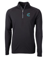 Charlotte Knights Cutter & Buck Adapt Eco Knit Stretch Recycled Mens Big and Tall Quarter Zip Pullover BL_MANN_HG 1