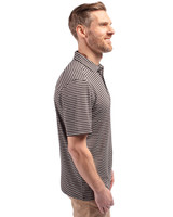 Texas Tech Red Raiders Alumni Cutter & Buck Virtue Eco Pique Stripe Recycled Mens Big and Tall Polo Black Side