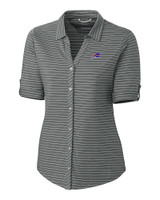 Buffalo Bills Cutter & Buck Academy Elbow Sleeve Womens Top Elemental Grey Mannequin