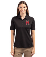 Nashville Sounds Cutter & Buck Virtue Eco Pique Recycled Womens Polo Black Front