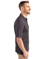 Texas Longhorns Alumni Cutter & Buck Forge Pencil Stripe Stretch Mens Polo Black Side