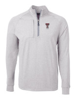 Texas Tech Red Raiders Alumni Cutter & Buck Adapt Eco Knit Heather Mens Quarter Zip Pullover POH_MANN_HG 1