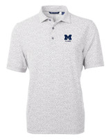 Michigan Wolverines Alumni Cutter & Buck Virtue Eco Pique Botanical Print Recycled Mens Polo POL_MANN_HG 1