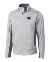 Michigan Wolverines Alumni Cutter & Buck Navigate Softshell Mens Full Zip Jacket POL_MANN_HG 1