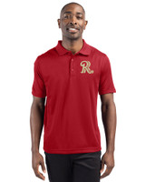 Frisco RoughRiders Clique Ice Pique Mens Short Sleeve Tech Polo Cardinal Red Front