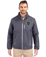 Hillsboro Hops Cutter & Buck Rainier PrimaLoft® Mens Eco Insulated Full Zip Puffer Jacket Anthracite Melange Front