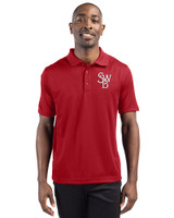 Scranton/Wilkes-Barre RailRiders Clique Ice Pique Mens Short Sleeve Tech Polo Cardinal Red Front