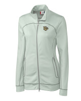 Lehigh Valley IronPigs Clique Helsa Performance Womens Full Zip Knit Jacket Light Grey Mannequin