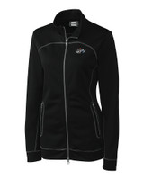 Rocket City Trash Pandas Clique Helsa Performance Womens Full Zip Knit Jacket Black Mannequin