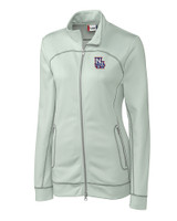 New Hampshire Fisher Cats Clique Helsa Performance Womens Full Zip Knit Jacket Light Grey Mannequin