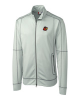 Rochester Red Wings Clique Helsa Performance Mens Full Zip Knit Jacket Light Grey Mannequin