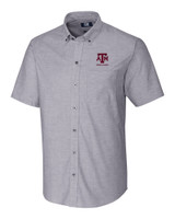 Texas A&M Aggies Alumni Cutter & Buck Stretch Oxford Mens Short Sleeve Dress Shirt CC_MANN_HG 1