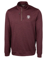 Texas A&M Aggies Alumni Cutter & Buck Stealth Heathered Quarter Zip Mens Pullover BRD_MANN_HG 1