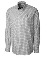 Cincinnati Bengals Cutter & Buck Big & Tall Long Sleeve Epic Easy Care Tattersall Black Mannequin